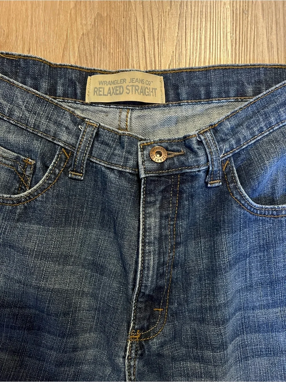 Wrangler Men's Classic relaxed Straight-Leg Denim Jeans - Dark Blue Sz 32x34